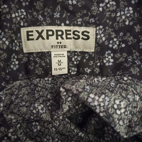 EXPRESS 3 Mens Black and Patterned Button-Up Shirt Bundle - Picture 4 of 13